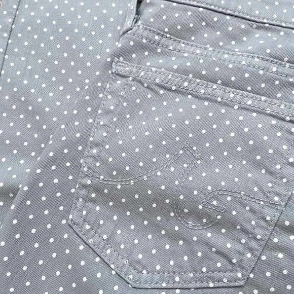 Like new AG gray/light blue with white dot Stevie ankle slim straight si… - Picture 2 of 7